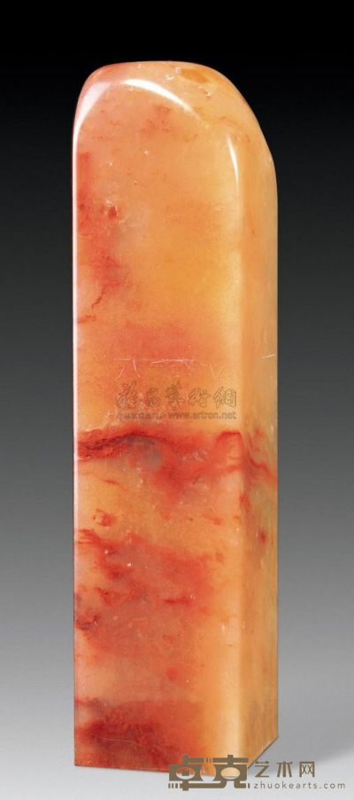 巴林红花冻素方章 3.2×3.2×13.5cm