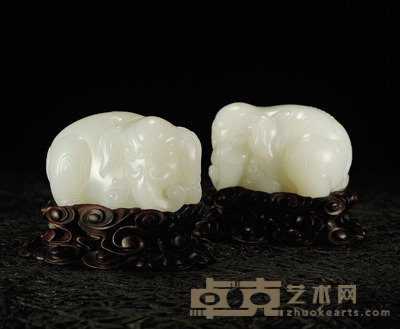 李 剑 绝对吉祥 白玉摆件 70×41×43mm 67×42×43mm