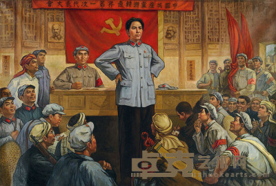 刘世群  毛主席在湘赣边界党的第一次代表大会上 134×200cm