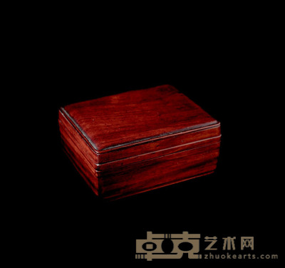 清·黄花梨方盒 高：6.3cm 长：14.1cm 宽：10.9cm