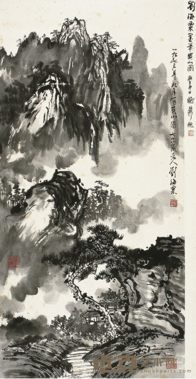 刘海粟 黄山图 130.5×64.5cm