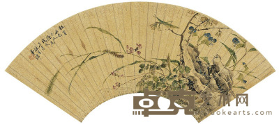 程 璋  草虫清趣图 17.5×51cm