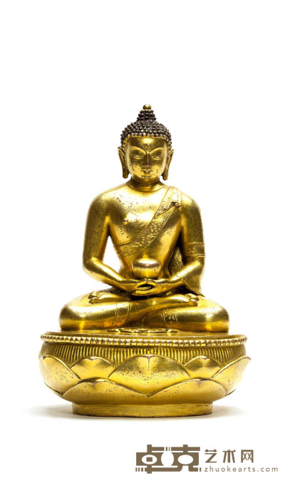 铜鎏金释迦牟尼佛 高15.5厘米