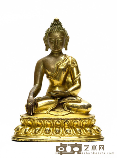 铜鎏金释迦牟尼佛 高13.2厘米