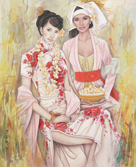 冯长江 丽人图 镜片