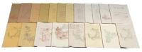 1980年代木板水印散页笺纸一组20套约1000张