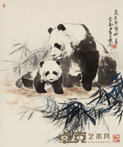 王申勇 熊猫 81x68