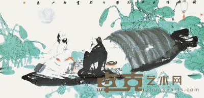 李乃蔚 荷塘月色 68×136cm 约:8.32平尺