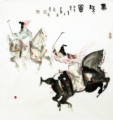 李刚 唐人马球图