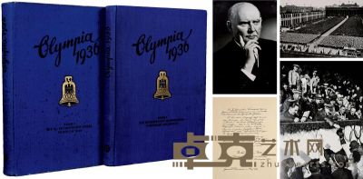 民国25年（1936）德国柏林奥林匹克运动会（《Die Olympischen Spiele 1936》）精装画册一组两册 