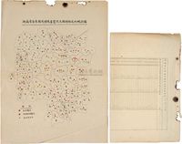 民国时期“湖南省戒烟戒毒医院及勒戒所统计图表”等文献史料一组两件