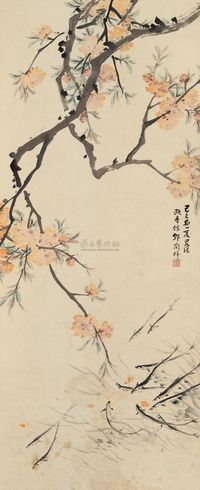 郭兰祥 清 花香引鱼来 （一件） 立轴