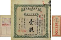 民国二十二年（1933年）晋生织染工厂股票