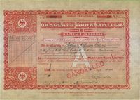 1928年英国·巴克莱银行（Barclays Bank Limited.）股票