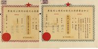 1954年（湖北省黄石市）公私合营华新水泥股份有限公司股票共2种不同