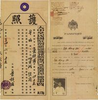 民国十四年（1925年）大中华民国驻剳新嘉坡兼辖海门等处署理总领事贾·护照1张