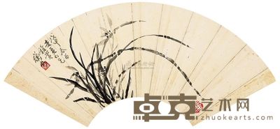 陈师曾 1908年作 墨兰 镜心 20×55cm