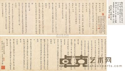 汪潮生 1823年作 黄仲则词钞 立轴 20.5×126cm