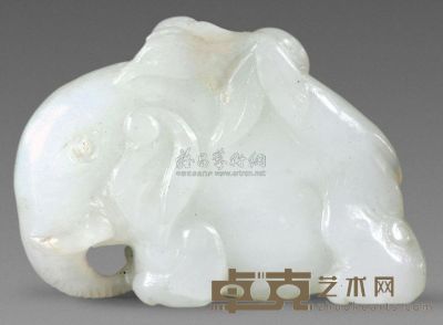 白玉太平有象 长4.5cm