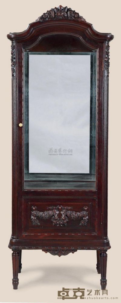 民国 红木雕花果酒柜 59×40×172cm
