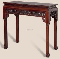 清 红木雕寿供桌