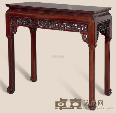 清 红木雕寿供桌 97×49×98cm