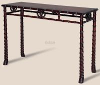 红木雕竹节条桌