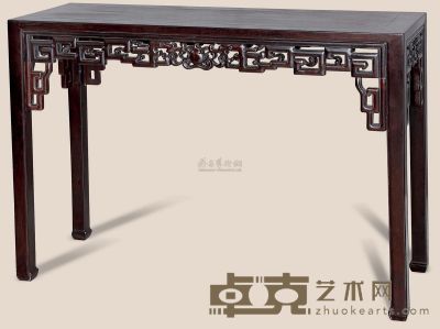 清 红木雕花条桌 116×44×81cm