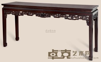 梓檀雕夔龙条桌 169×46×85cm