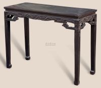 红木雕龙纹条桌