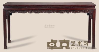红木草龙纹条桌 168×42×86cm