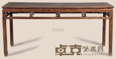 清 红木雕花条桌 181×60×84cm