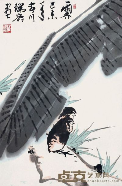 崔瑞鹿 1979年作 霁 立轴 68×45cm