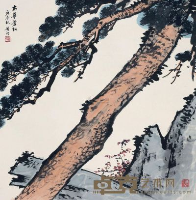 黄均 2000年作 太华苍松 立轴 68×66cm