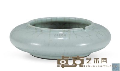 清乾隆 仿官釉笔洗 口径8.4cm