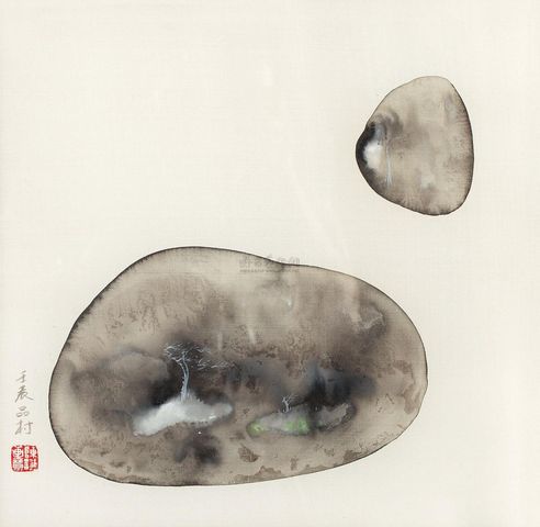 陈谦 壬辰（2012年）作 雨花石系列 镜心