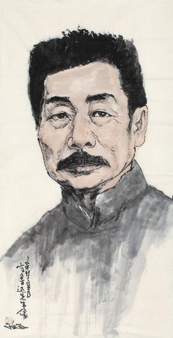 陈侗 辛卯（2011年）作 鲁迅像 镜心