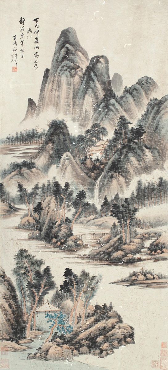 王时敏 丁巳(1667年)作 山水 立轴