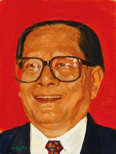 刘小东 1997年作 江泽民像