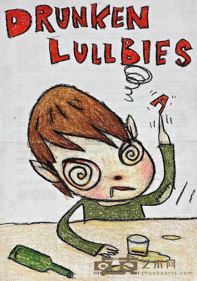 奈良美智 2009年作 无题 29.5×20.5cm