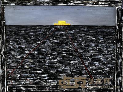张晓刚 1993年作 天安门1号 98.6×128cm