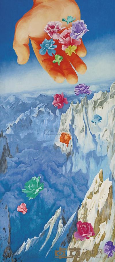 方力钧 2002年作 2002.1.30 179×79.5cm