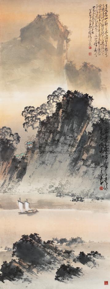 赵少昂 1941年作 板桥词意 立轴
