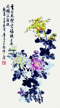 鲁光  菊花图