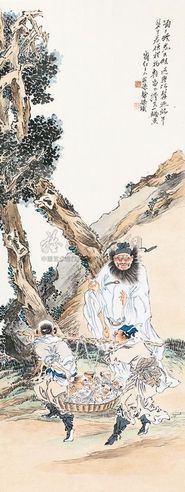 徐燕孙 钟馗送礼 立轴