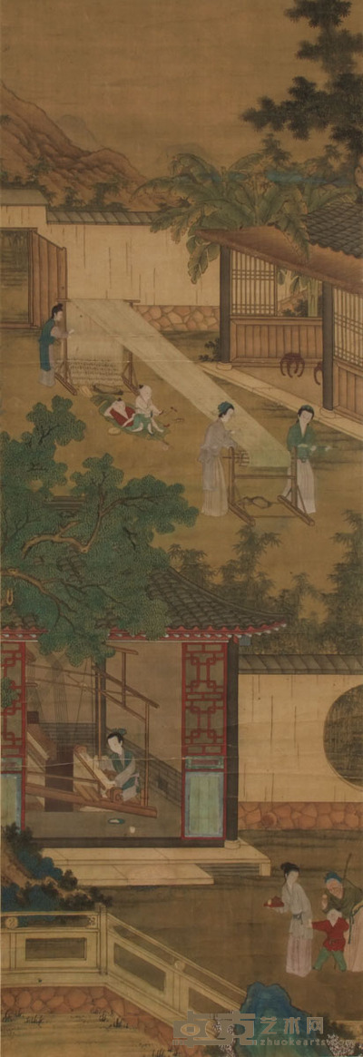 无款 人物 立轴 140×48cm