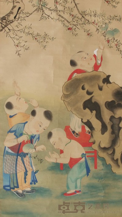 无款 婴戏图 立轴 115×69cm
