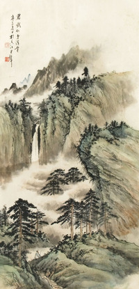 黄君璧 山水 立轴