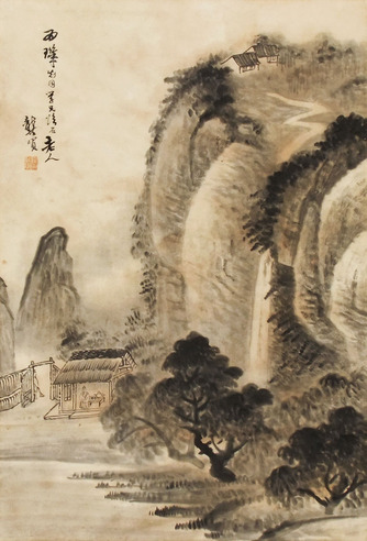 龚贤 山水 立轴