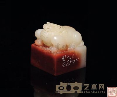 韩天衡?寿山石圆雕兽钮章 2.5×2.7×3cm